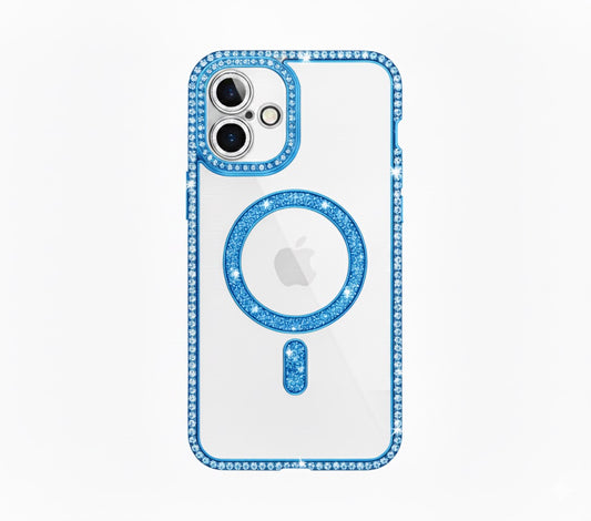 Husa iPhone 12 MagSafe,Sclipici,strasuri si Pietre,Roz+alte culori