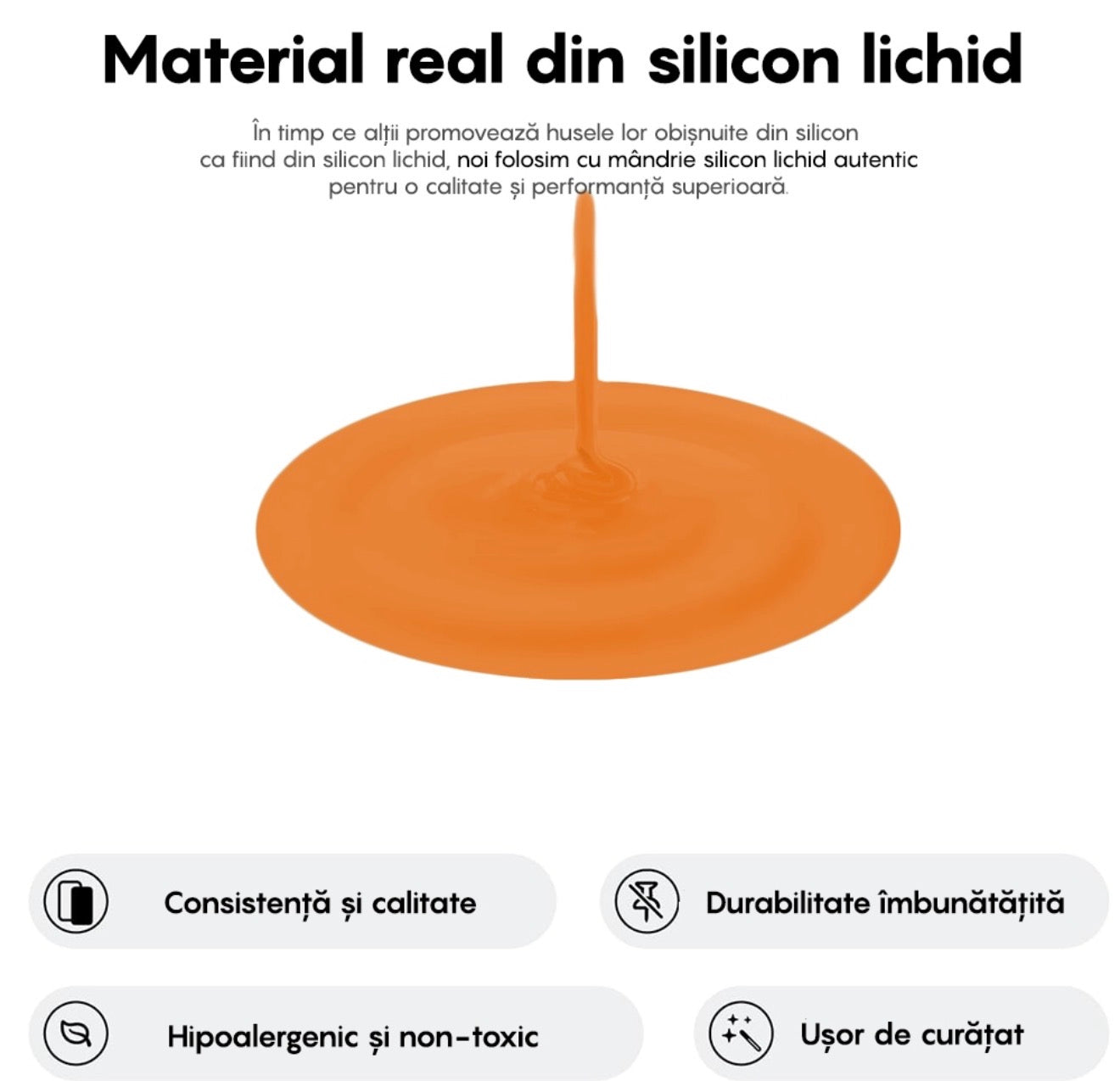 Husa iPhone 16 Plus,Silicon, Microfibra in Interior,Portocaliu + diverse culori