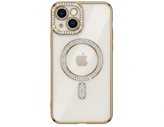 Husa iPhone 14  ,MagSafe,Sclipici,strasuri si Pietre,Roz+alte culori