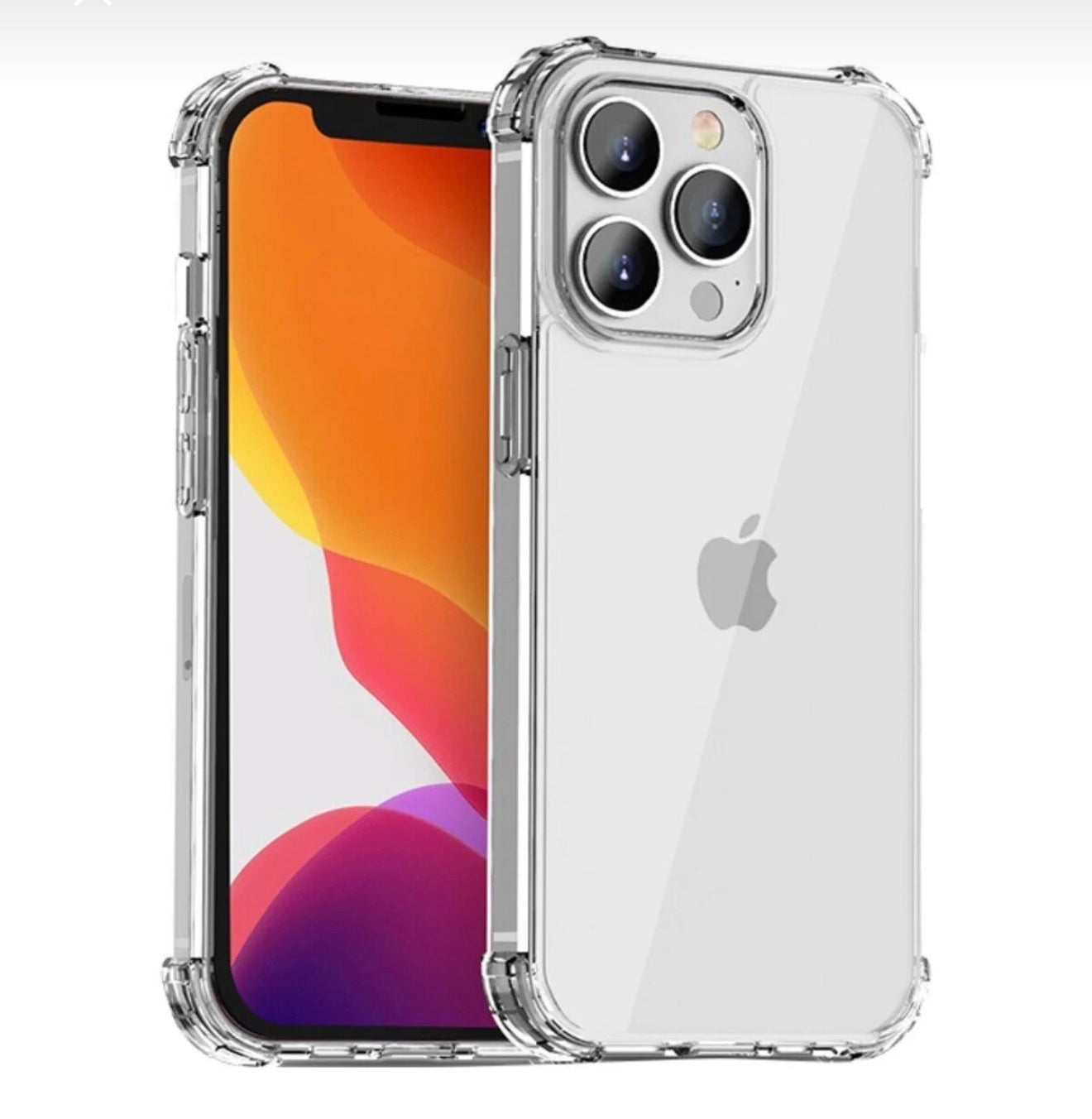 Husa iPhone 12 Pro,Antisoc din Silicon Transparent