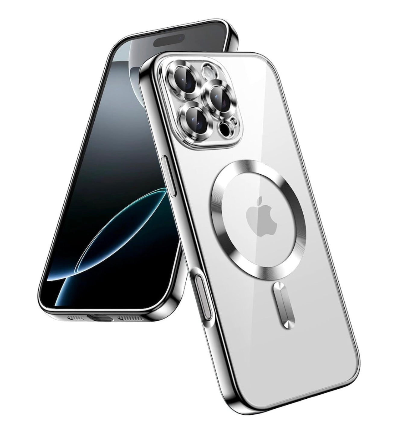 Husa iPhone 15 Pro,MagSafe si protectie pentru lentile,Argintiu+alte culori