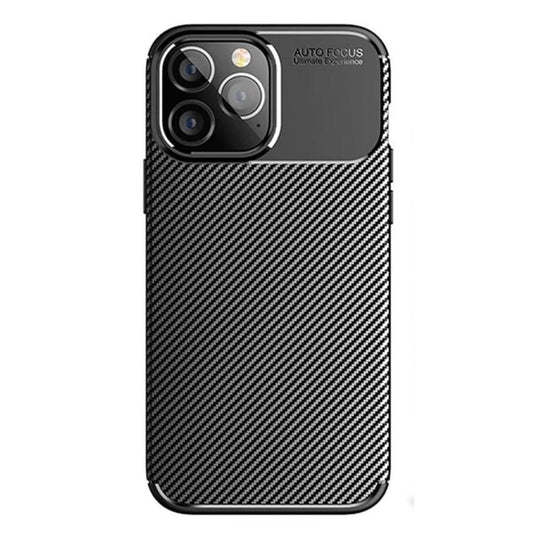 Husa iPhone 14 Pro, Silicon CarbonFiber ,Antisoc, negru