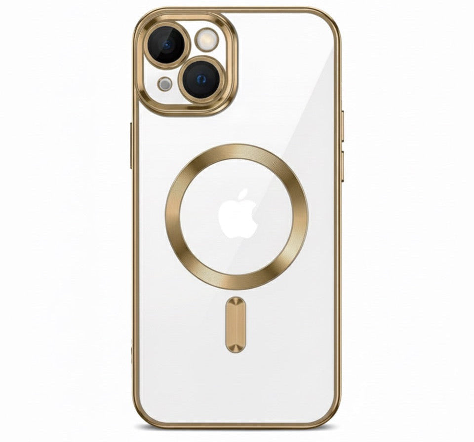 Husa iPhone 14 Plus ,MagSafe si protectie pentru lentile,Auriu+alte culori
