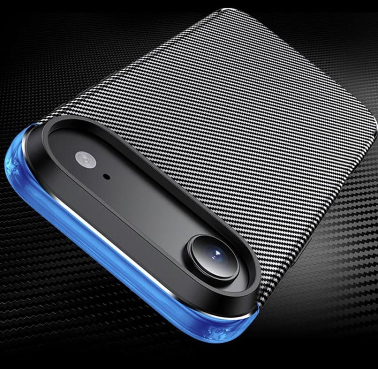 Husa iPhone AiR ,Silicon CarbonFiber ,Antisoc, negru