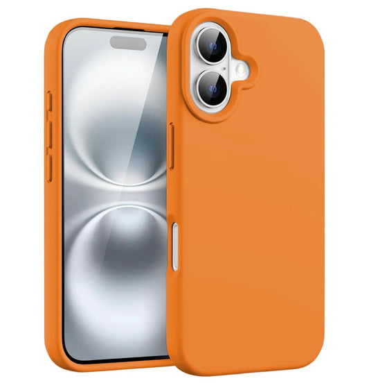 Husa iPhone 16, Silicon, Microfibra in Interior,Portocaliu + diverse culori