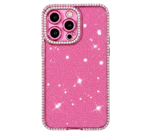 Husa iPhone 14 Pro ,Sclipici,strasuri si pietre pe margini, Auriu+alte culori