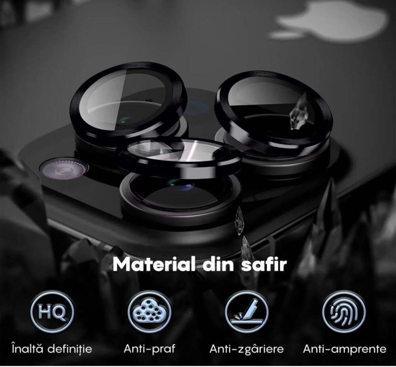 Folie de protectie pentru camera iPhone 12, cu aplicator