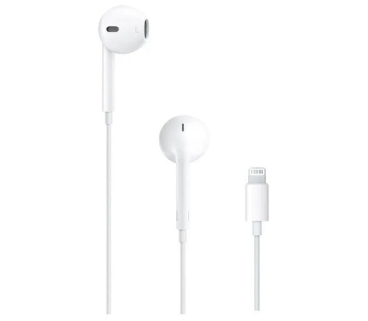 Casti iPhone, Cu Fir, In-ear, Microfon, Conector Lightning, alb