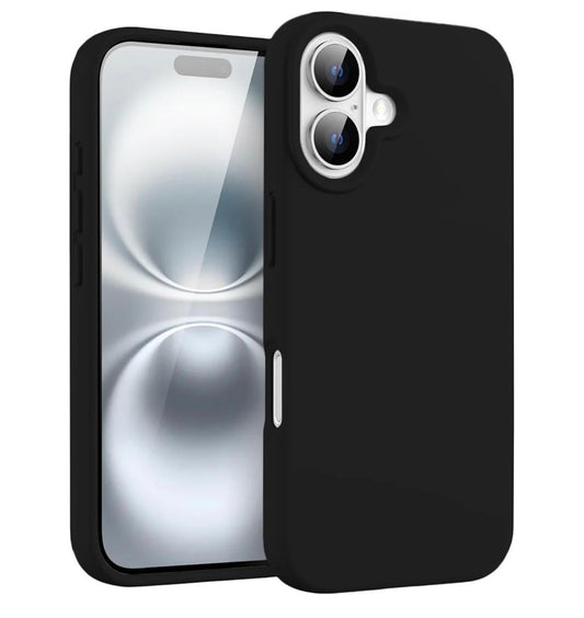 Husa iPhone 16, Silicon, Microfibra in Interior,Negru + diverse culori