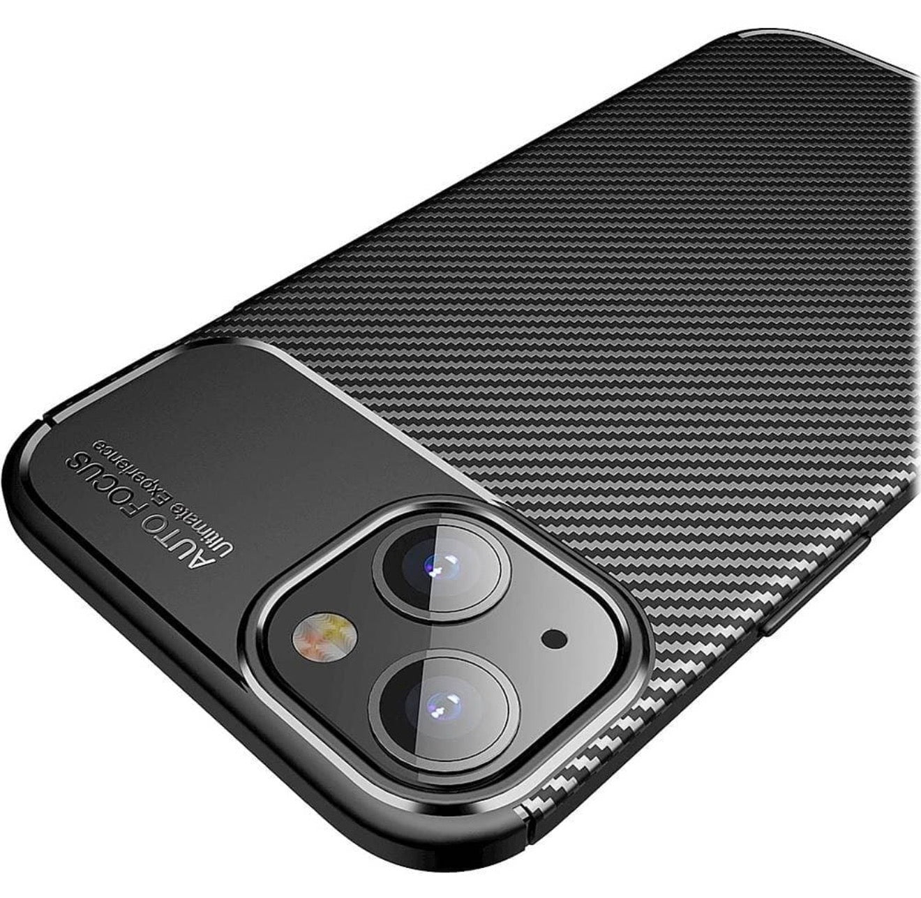 Husa iPhone 14 Plus , Silicon CarbonFiber ,Antisoc, negru