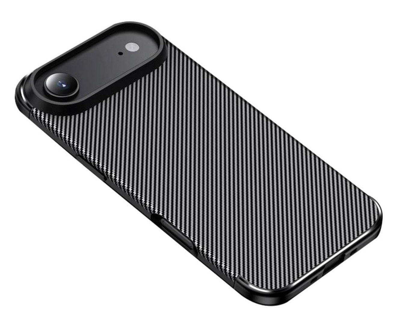 Husa iPhone AiR ,Silicon CarbonFiber ,Antisoc, negru