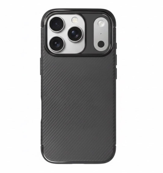 Husa iPhone 17 Pro - Silicon , Textura Carbon - AutoFocus ,Antisoc