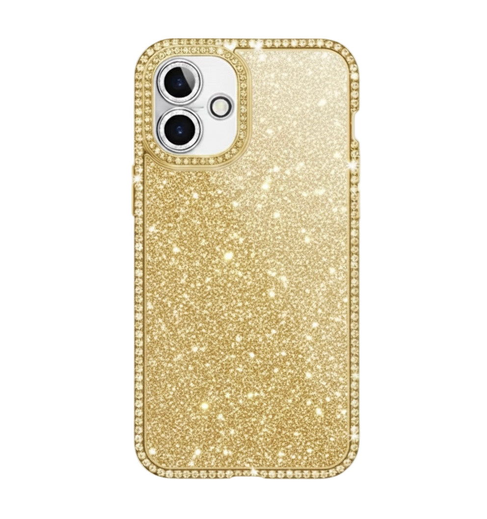 Husa iPhone 16  ,Sclipici,strasuri si pietre pe margini, Roz +alte culori