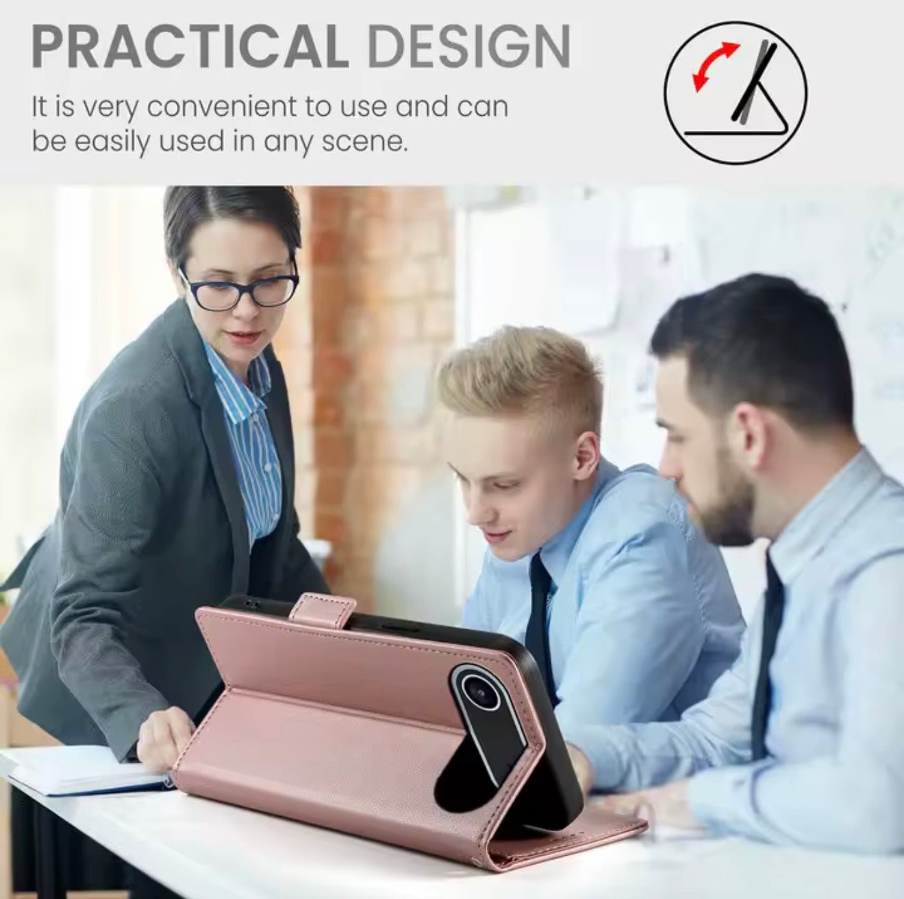 Husa iPhone 17 Pro , piele textura catifelata, tip portofel, stand, inchidere magnetica.Diverse Culori