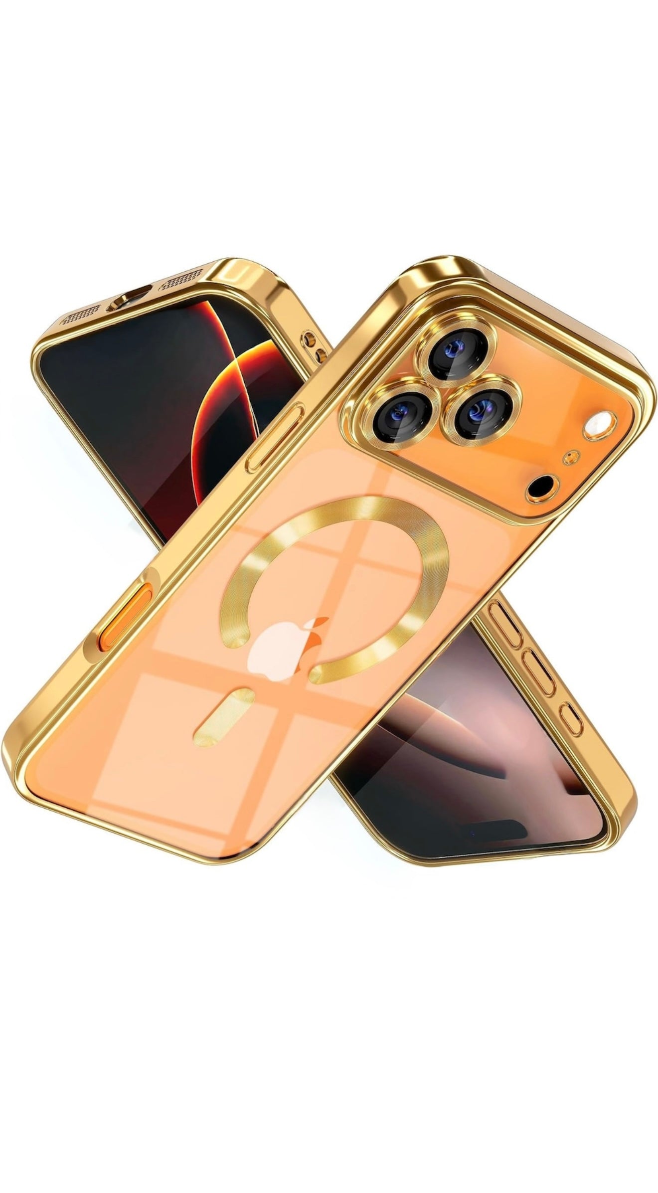 Husa iPhone 17 Pro Max MagSafe Luxury, Antisoc, Protectie Camera, Margini Metalizate, Transparenta cu Margini Negre |+ Alte culori