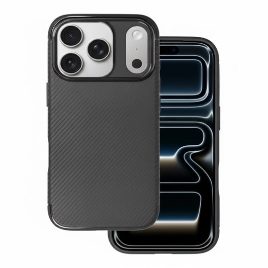 Husa iPhone 17 Pro - Silicon , Textura Carbon - AutoFocus ,Antisoc