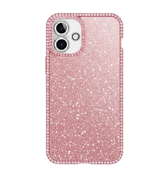 Husa iPhone 12  ,Sclipici,strasuri si pietre pe margini, Roz +alte culori