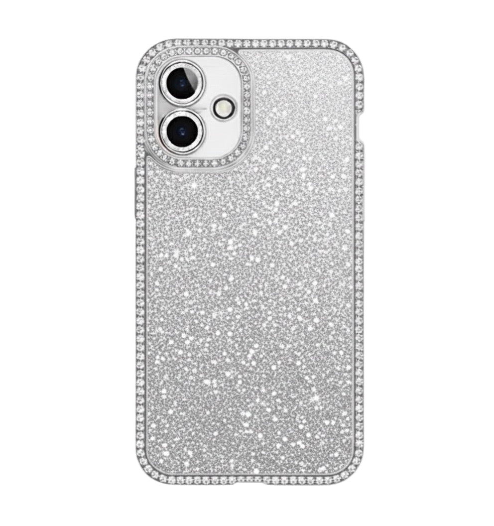 Husa iPhone 16  ,Sclipici,strasuri si pietre pe margini, Roz +alte culori