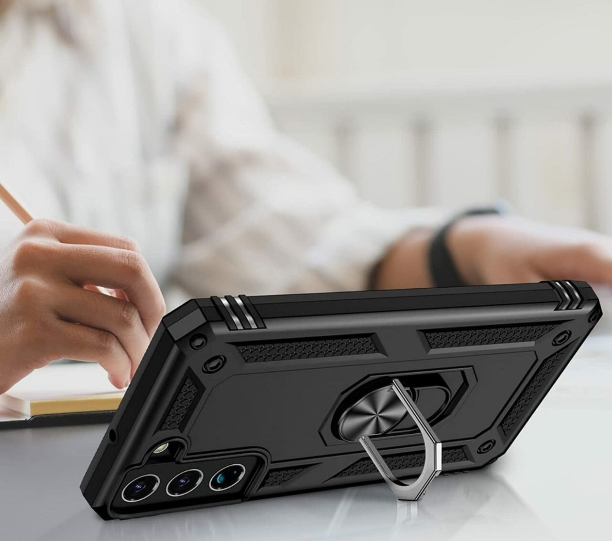 Husa Samsung Galaxy S25 , antisoc Hybrid cu inel