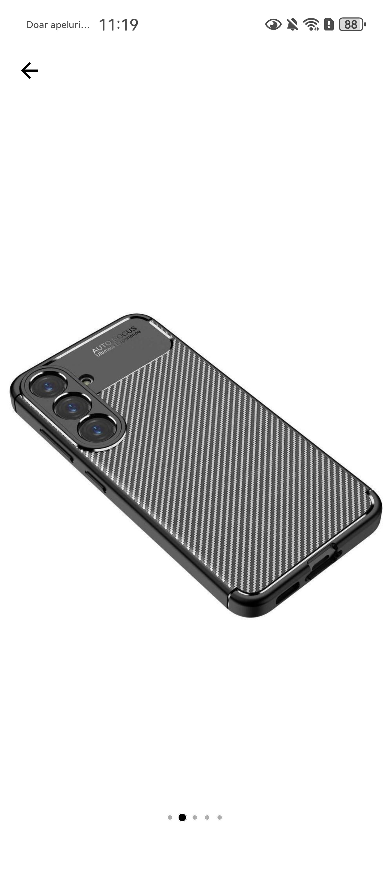 Husa Samsung Galaxy A56 , Silicon CarbonFiber ,Antisoc, negru