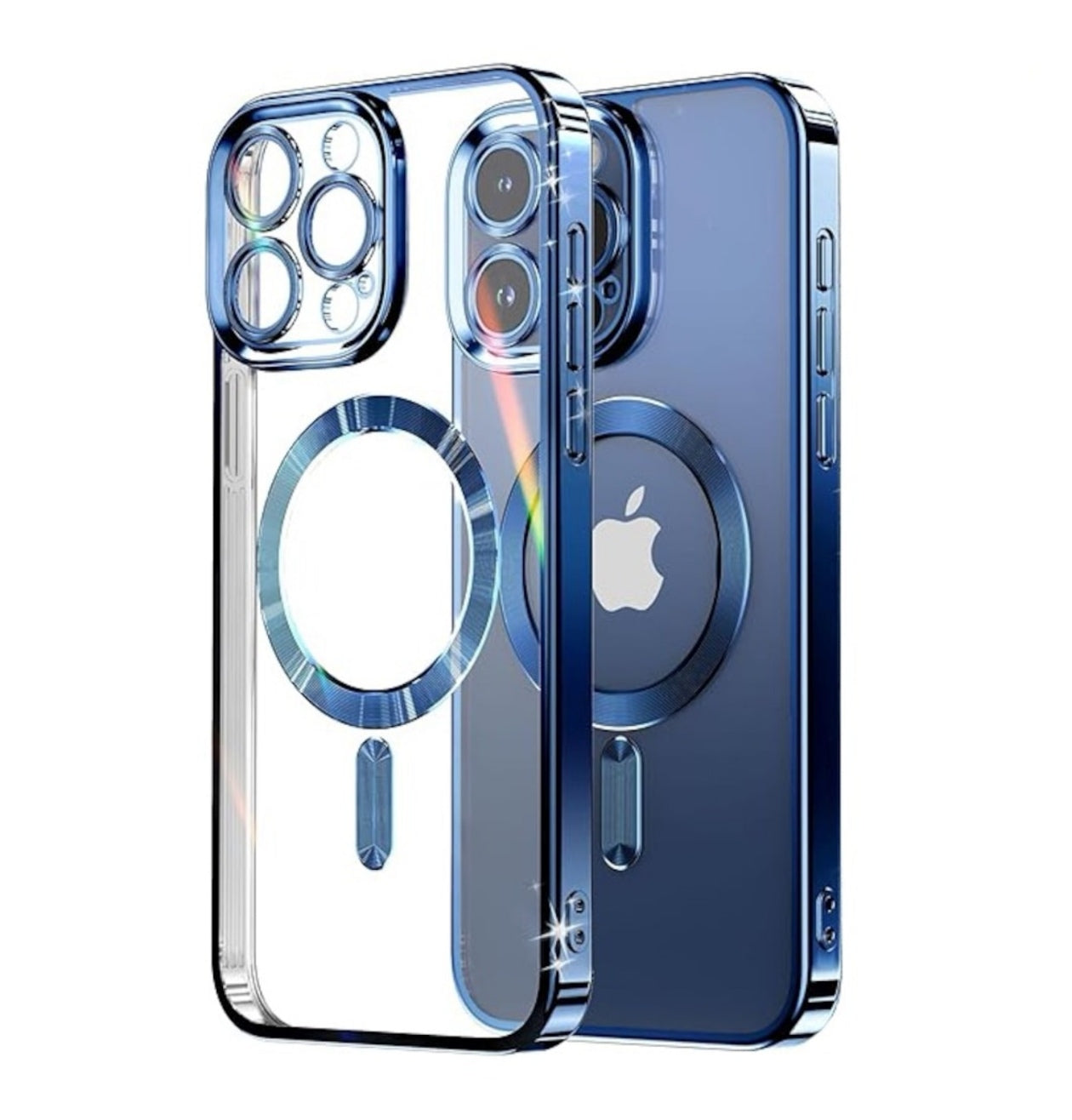 Husa iPhone 16 Pro Max,MagSafe si protectie pentru lentile,Albastru