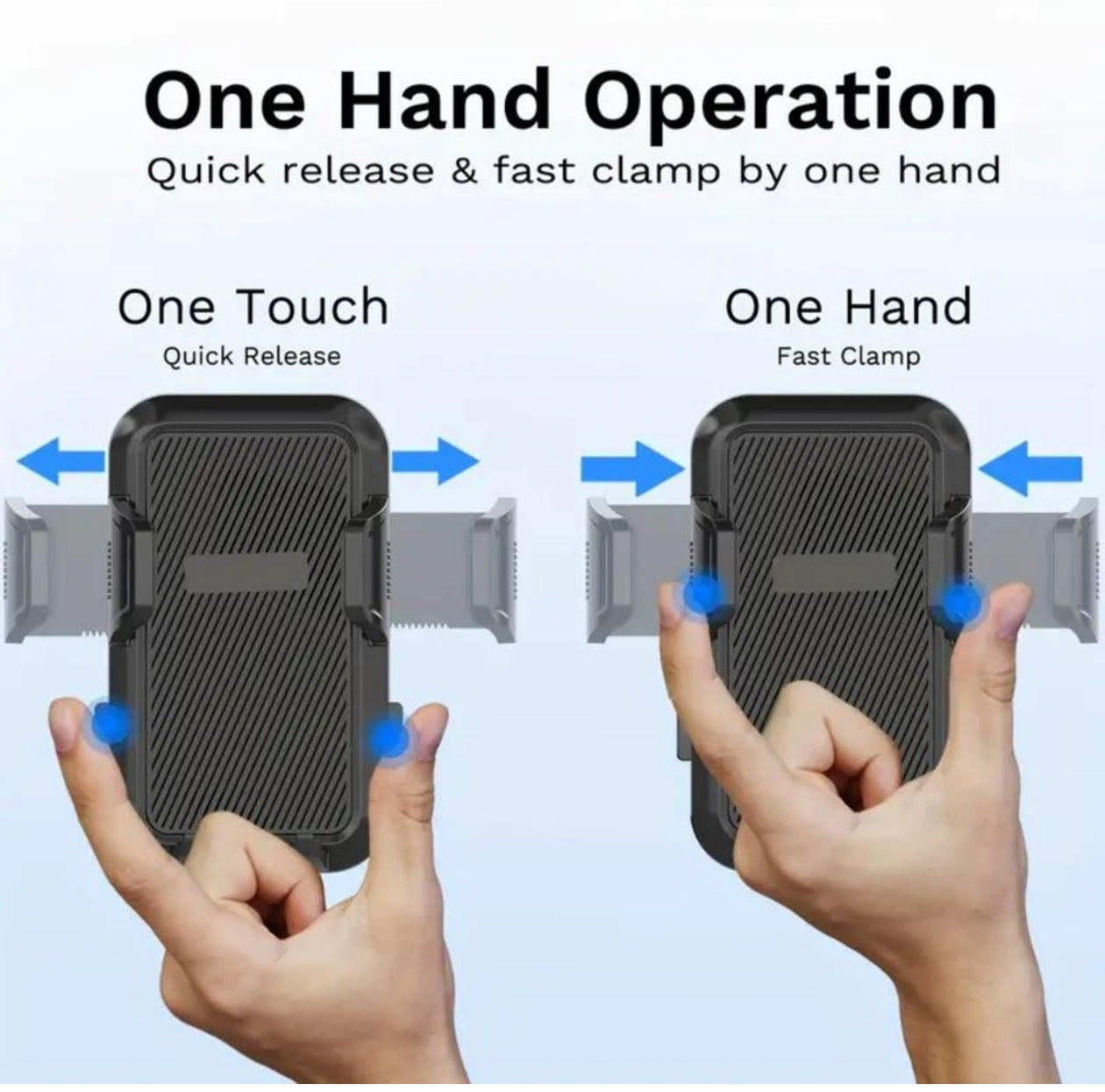 Suport auto, Grila de ventilatie, iTrend HD357, Fixare cu cleme, Negru