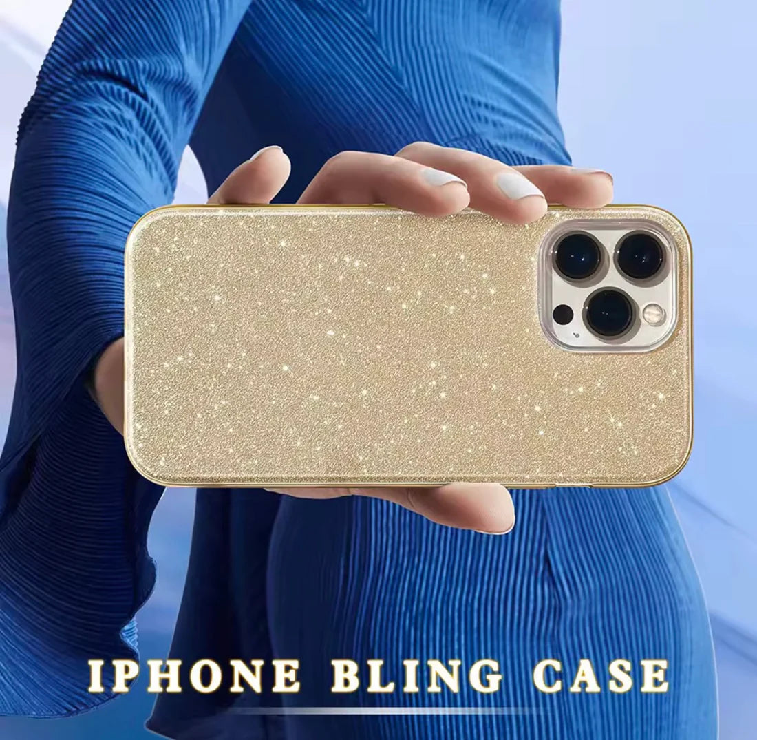 Husa Samsung A15,silicon,cu sclipici Auriu+alte culori