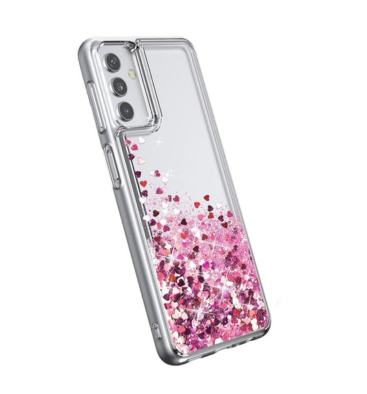 Husa Samsung Galaxy S21 Plus , cu Lichid si Sclipici,Roz