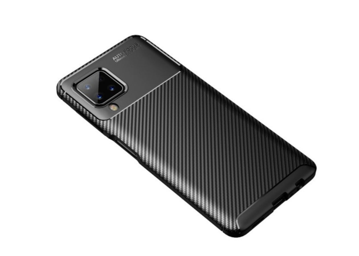 Husa Samsung Galaxy A12 5G , Silicon CarbonFiber ,Antisoc, negru