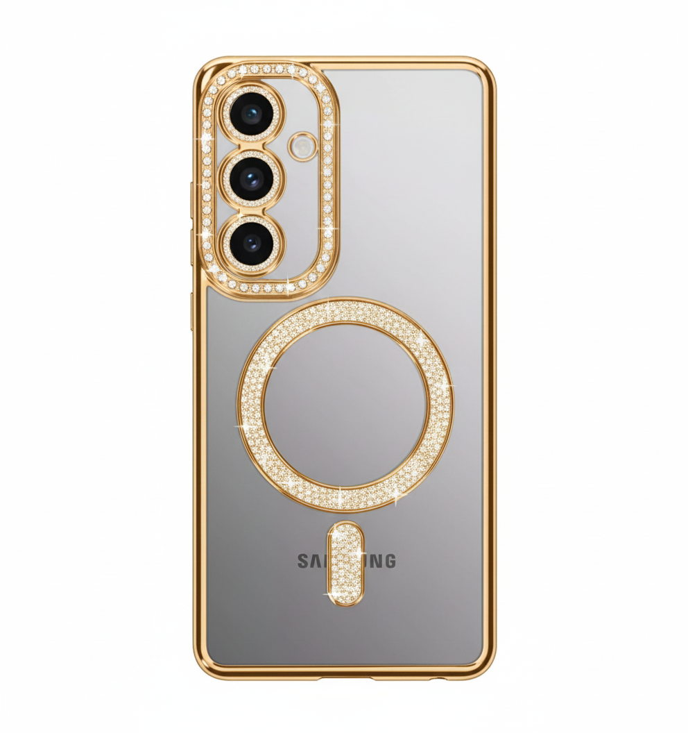 Husa Samsung Galaxy S24 Plus ,MagSafe,Sclipici,strasuri si Pietre,Roz+alte culori