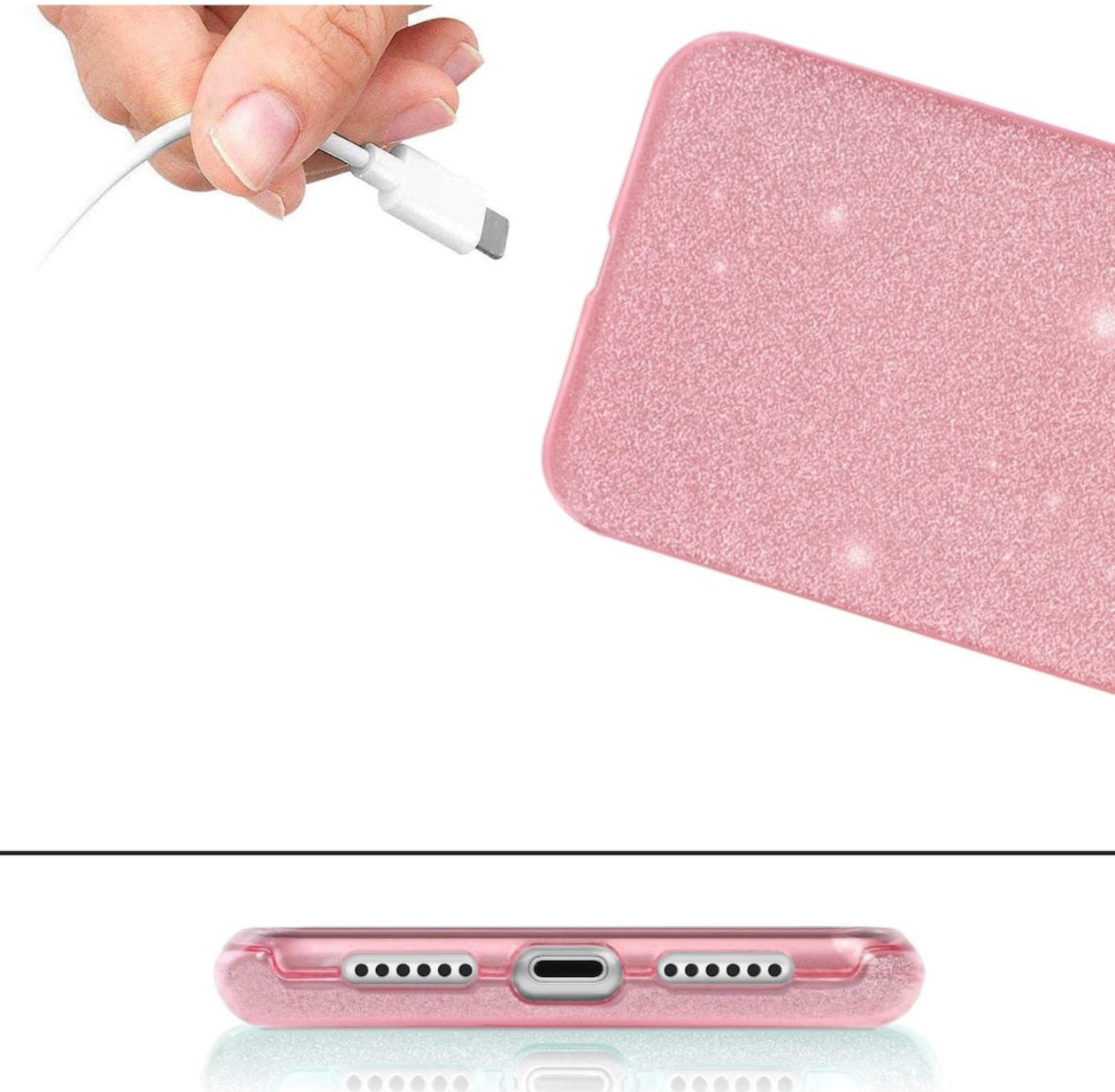 Husa Samsung Galaxy S21 Plus ,silicon,cu sclipici Roz+alte culori