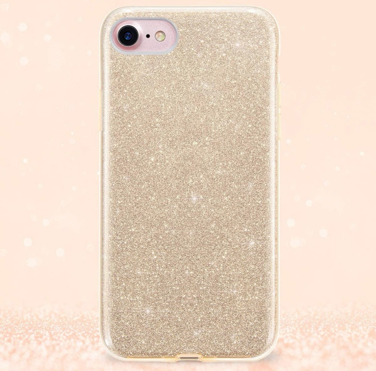 Husa iPhone 7/8/SE ,silicon,cu sclipici Roz +alte culori