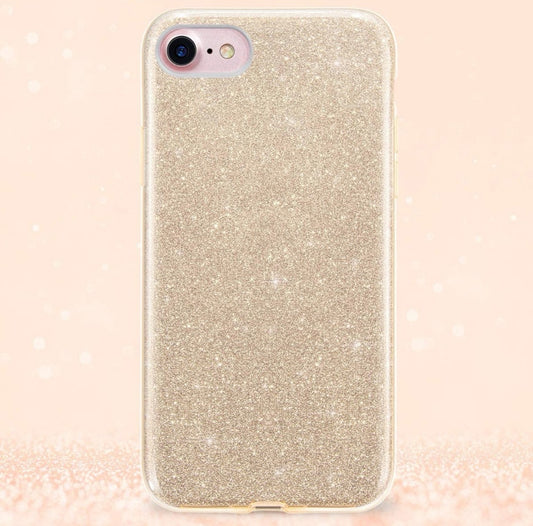 Husa iPhone 7/8/SE ,silicon,cu sclipici Roz +alte culori