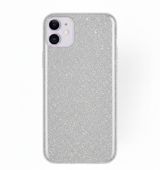 Husa iPhone 12 ,silicon,cu sclipici Roz +alte culori