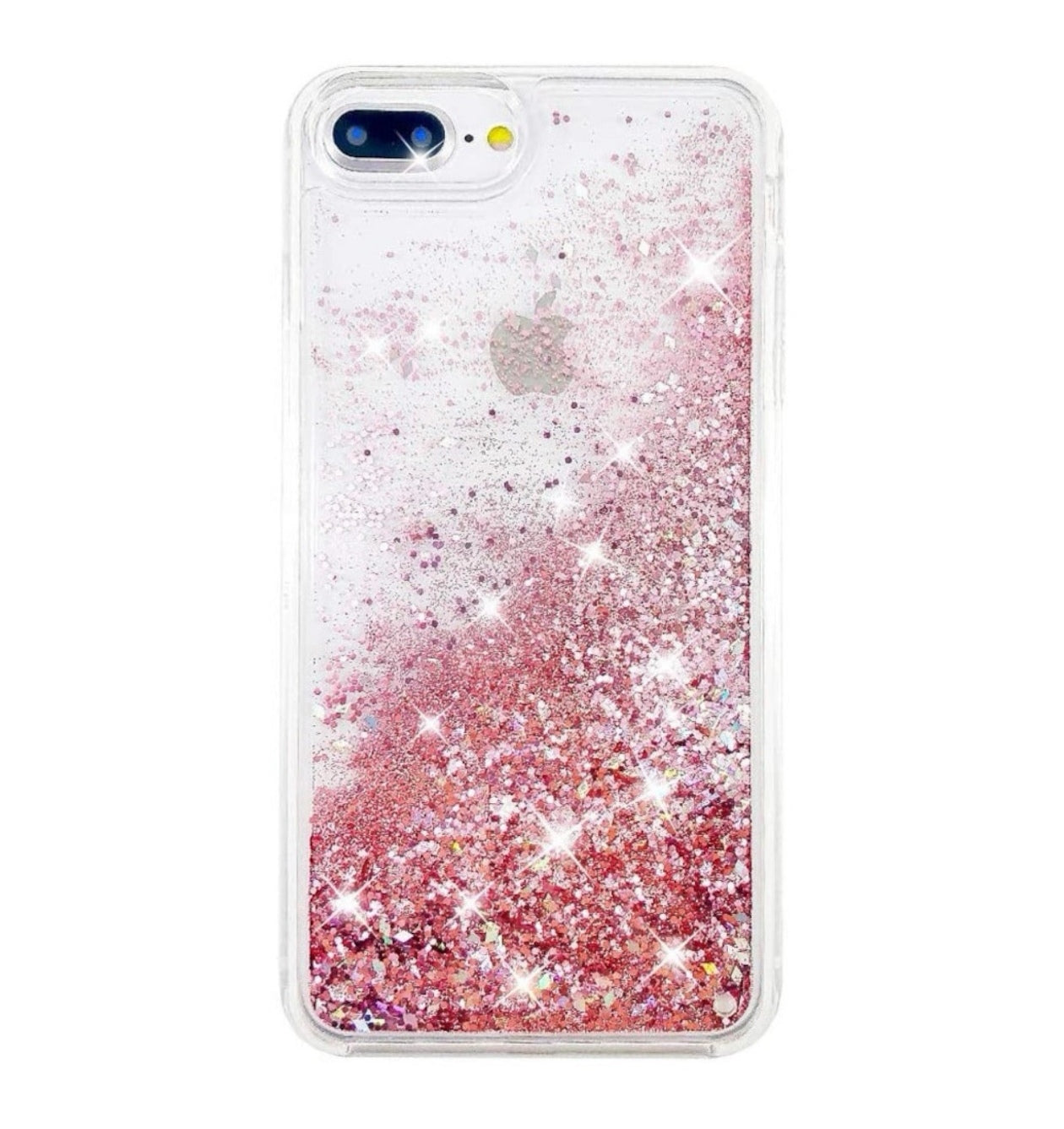 Husa iPhone 7+/8+ , cu Lichid si Sclipici,Roz