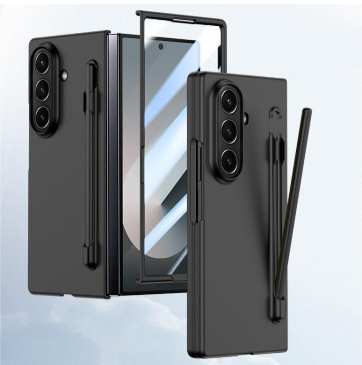 Husa Smart Pen Samsung Galaxy Z Fold 6, Pix digital inclus, Negru