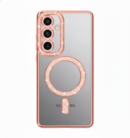 Husa Samsung Galaxy A05S,MagSafe,Sclipici,strasuri si Pietre,Roz+alte culori