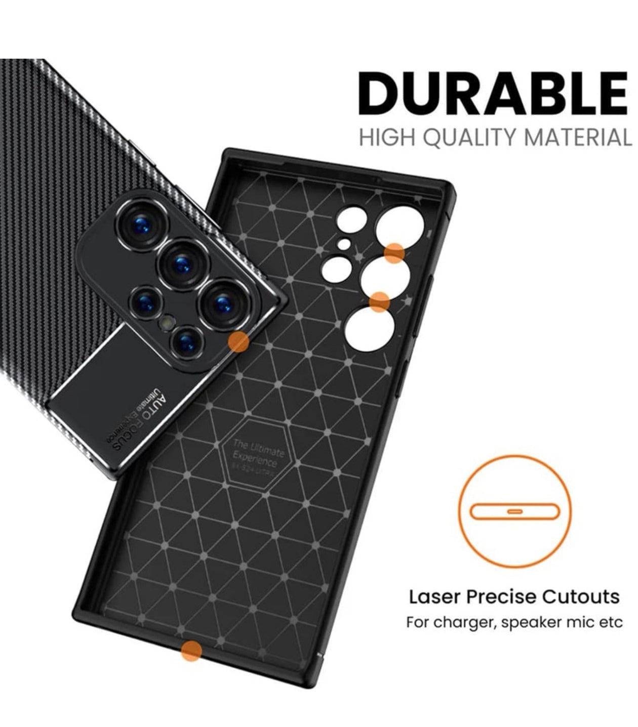 Husa Samsung Galaxy S25 Ultra, Silicon CarbonFiber ,Antisoc, negru