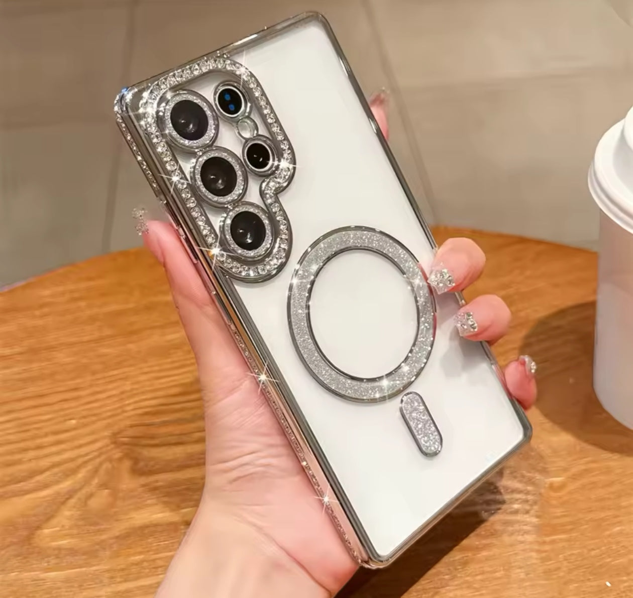 Husa Samsung Galaxy S24 Ultra ,MagSafe,Sclipici,strasuri si Pietre,Albastru +alte culori