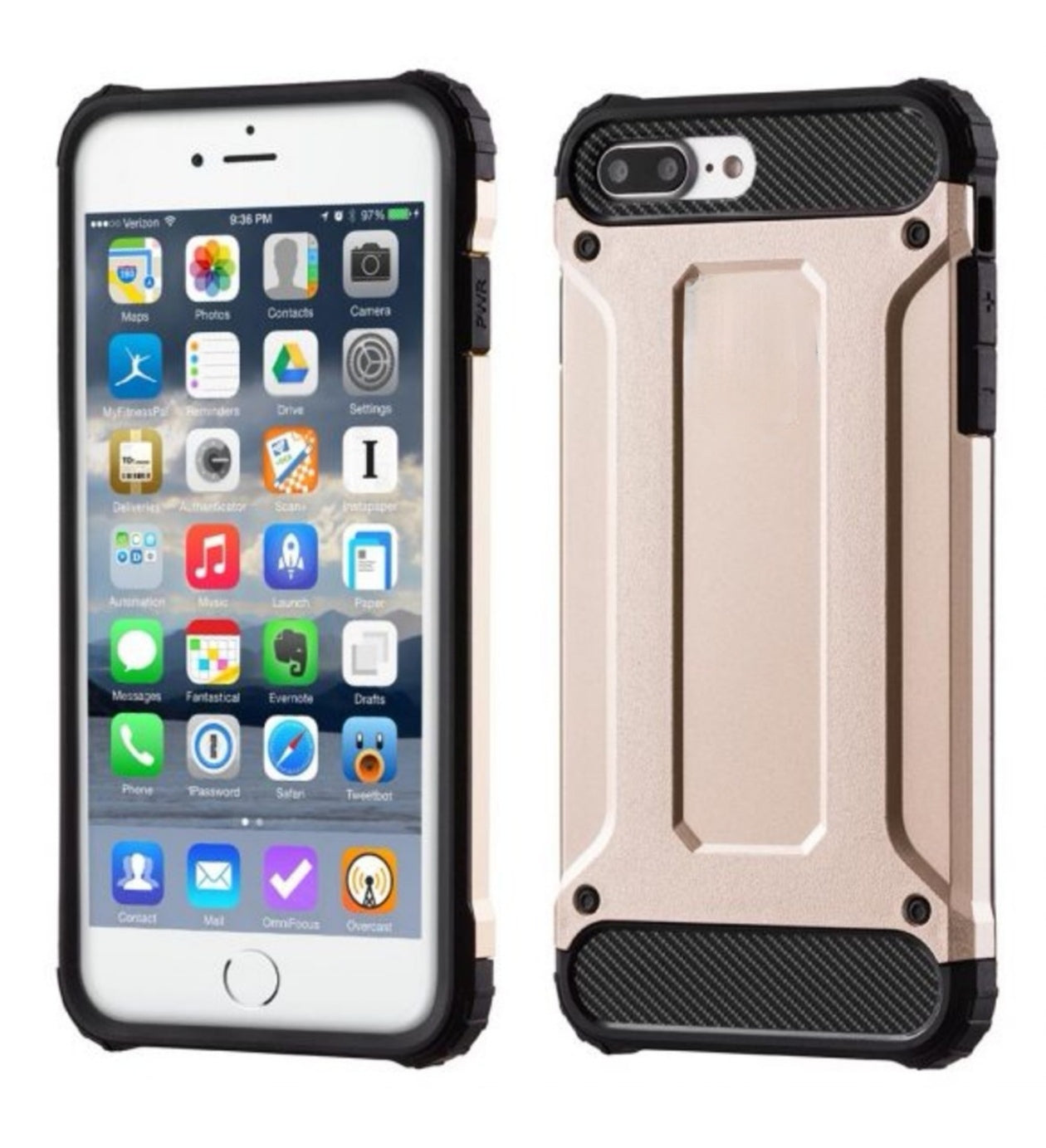 Husa Hybrid Antisoc , iPhone 7+/8+ ,Auriu +alte culori