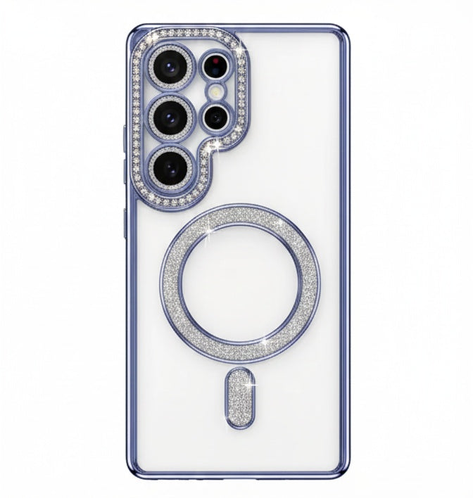Husa Samsung Galaxy S24 Ultra ,MagSafe,Sclipici,strasuri si Pietre,Albastru +alte culori