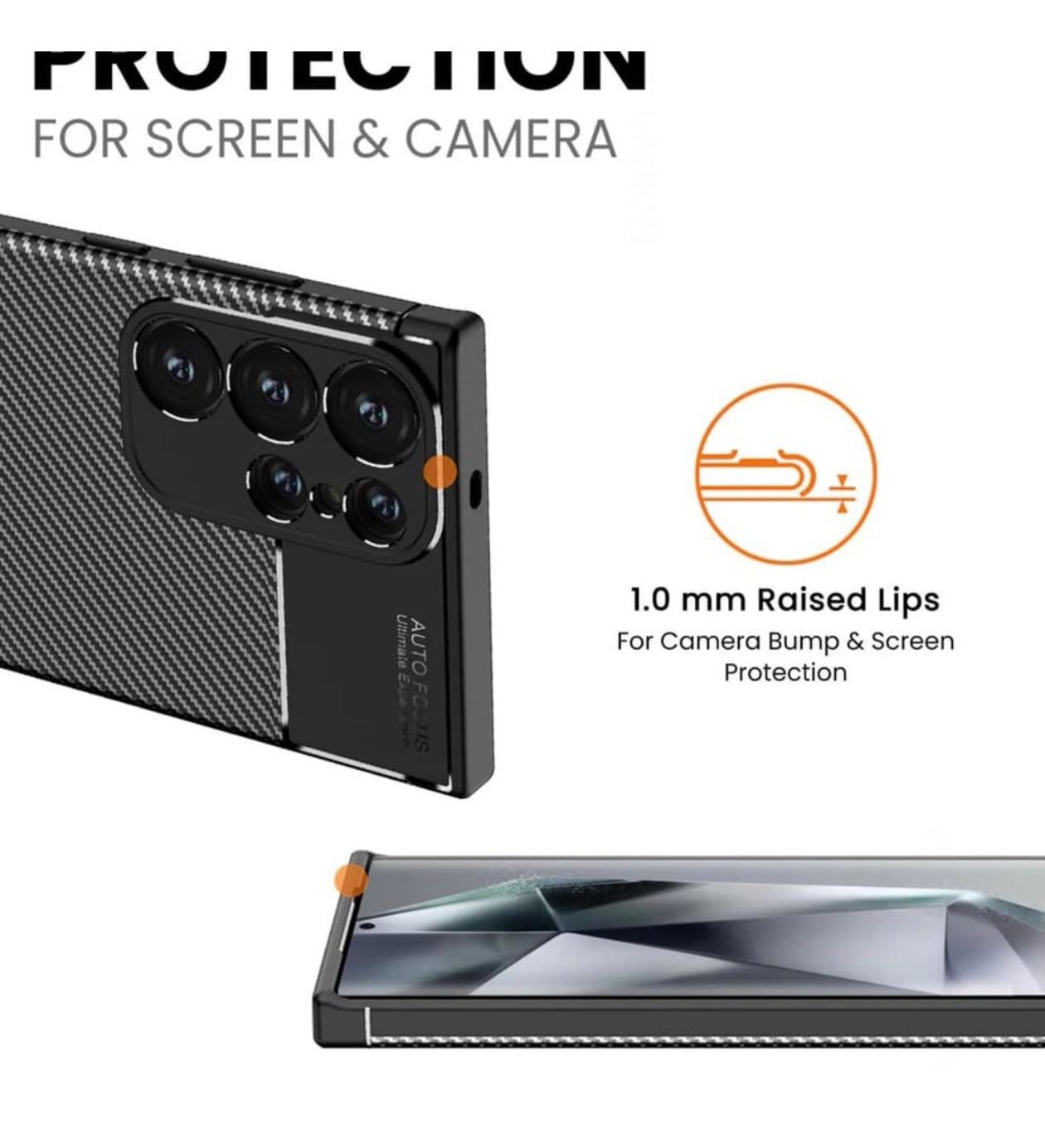 Husa Samsung Galaxy S25 Ultra, Silicon CarbonFiber ,Antisoc, negru