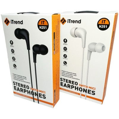 Casti cu fir, iTrend H251 In-Ear, rezistente la apa IPX4, mufa Jack 3.5mm