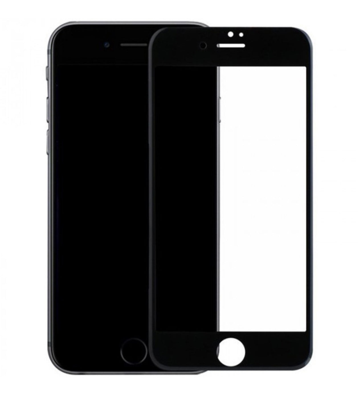 Folie Sticlă securizată  iPhone 7+/8+, Negru/Alb