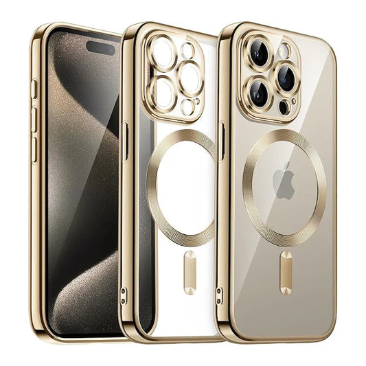 Husa iPhone 16 Pro Max,MagSafe si protectie pentru lentile,Auriu