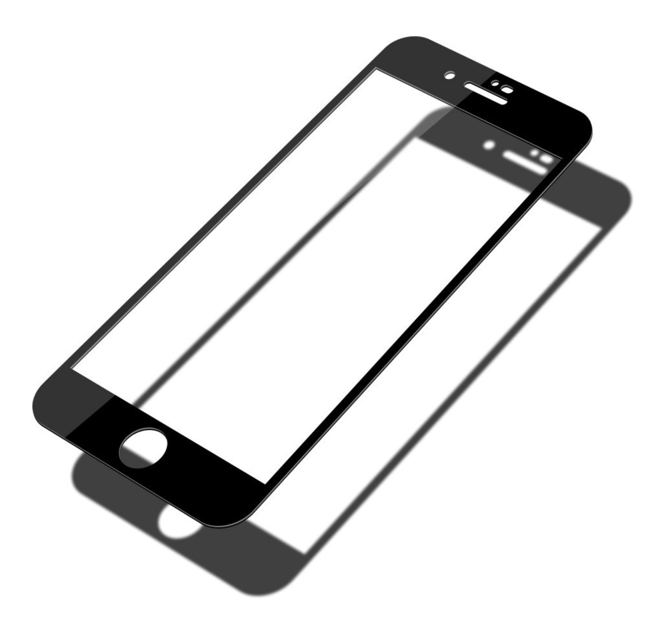 Folie Sticlă securizată  iPhone 7+/8+, Negru/Alb