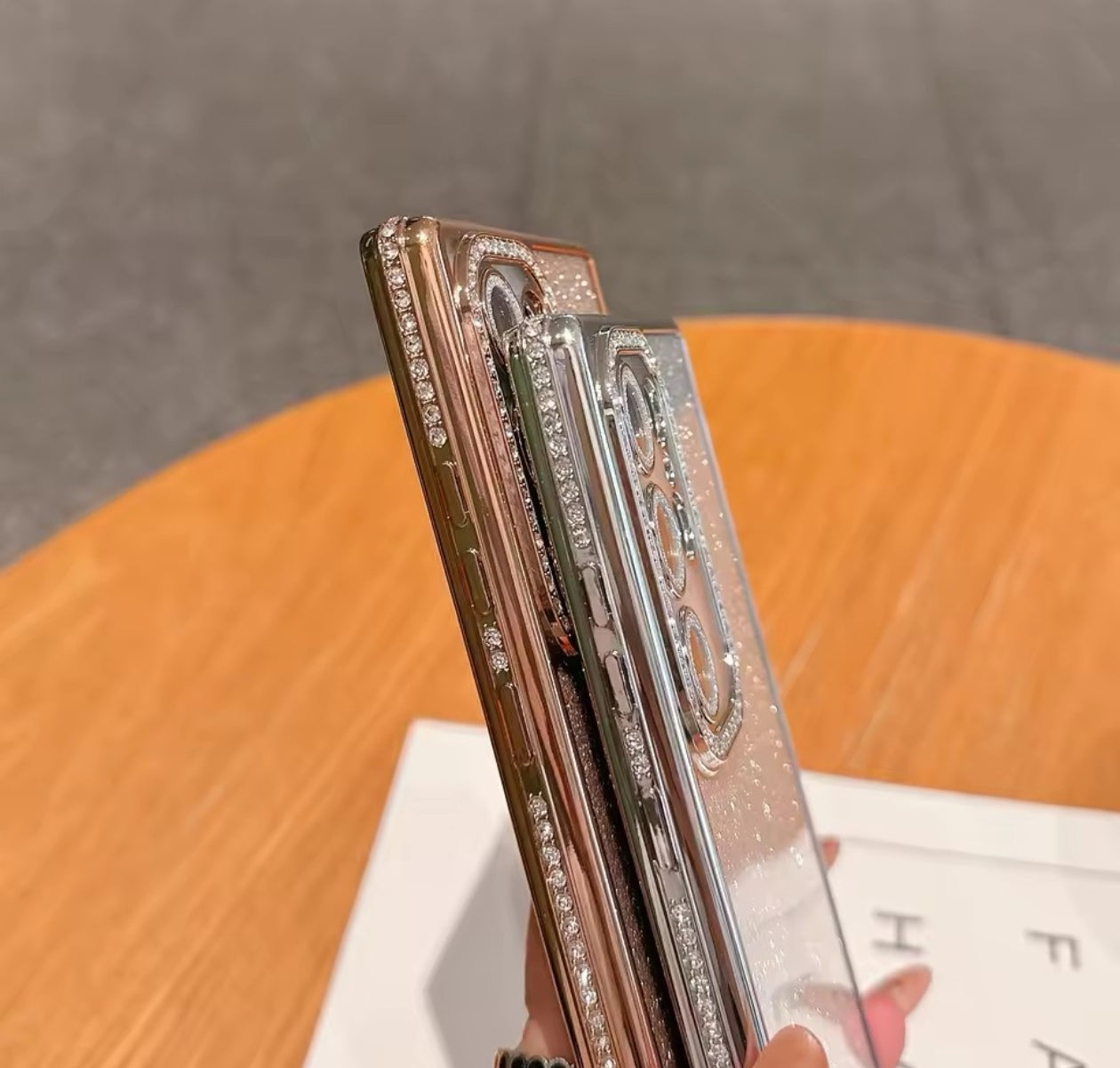 Husa Samsung Galaxy S22 Plus ,Sclipici,strasuri si pietre pe margini, Roz+alte culori