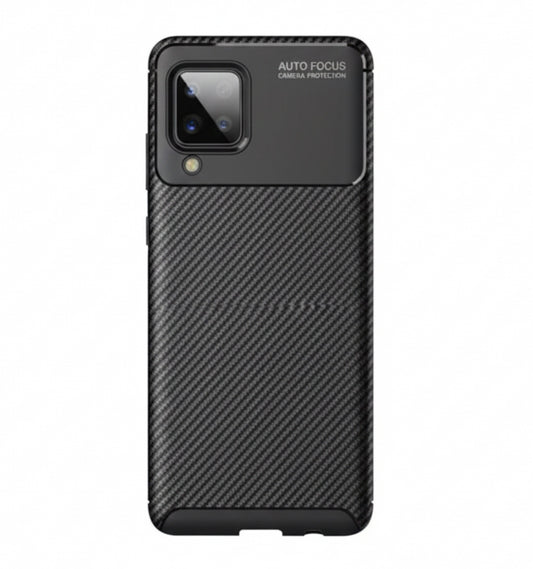 Husa Samsung Galaxy A12 5G , Silicon CarbonFiber ,Antisoc, negru