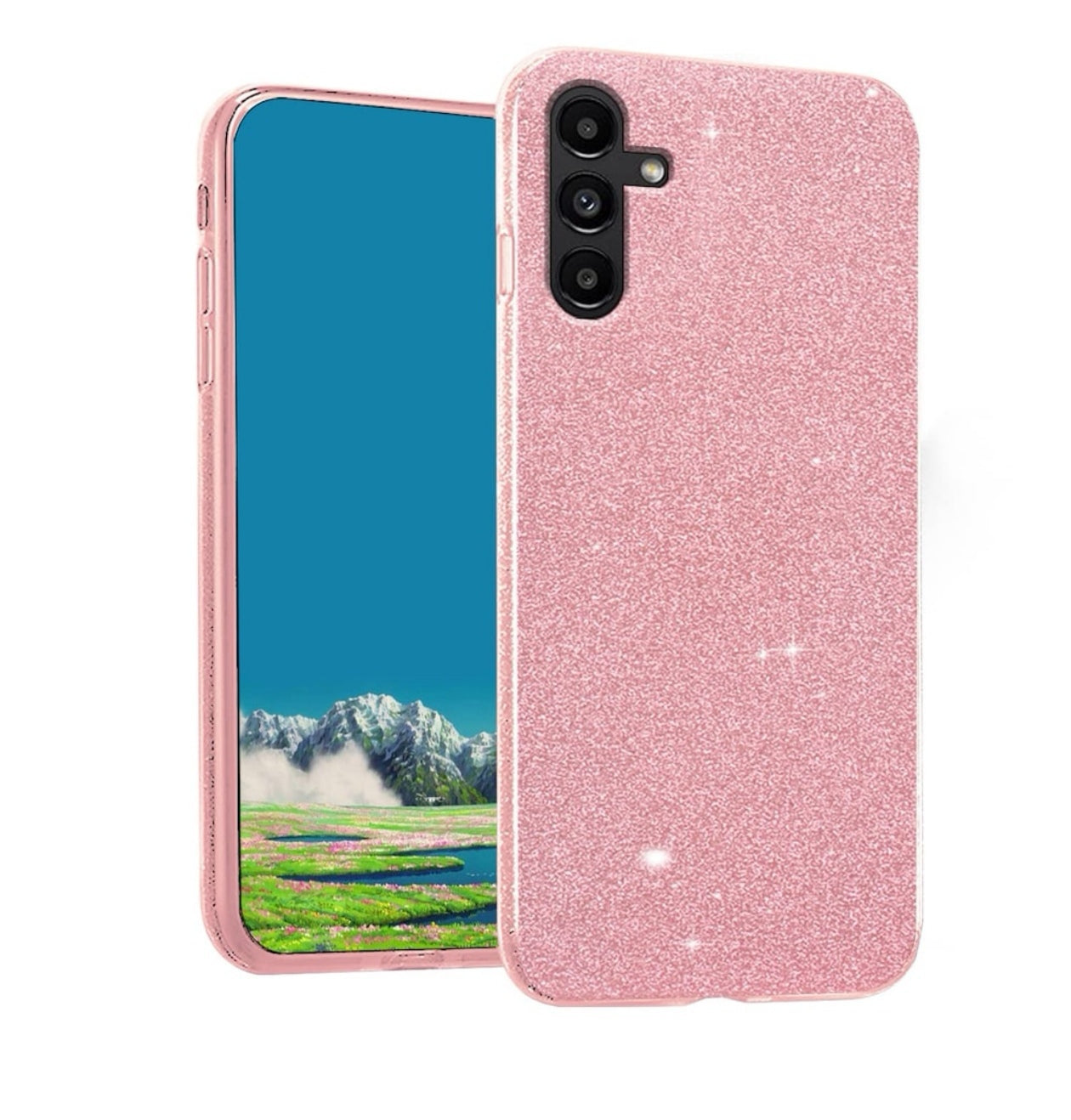 Husa Samsung Galaxy S21 Plus ,silicon,cu sclipici Roz+alte culori