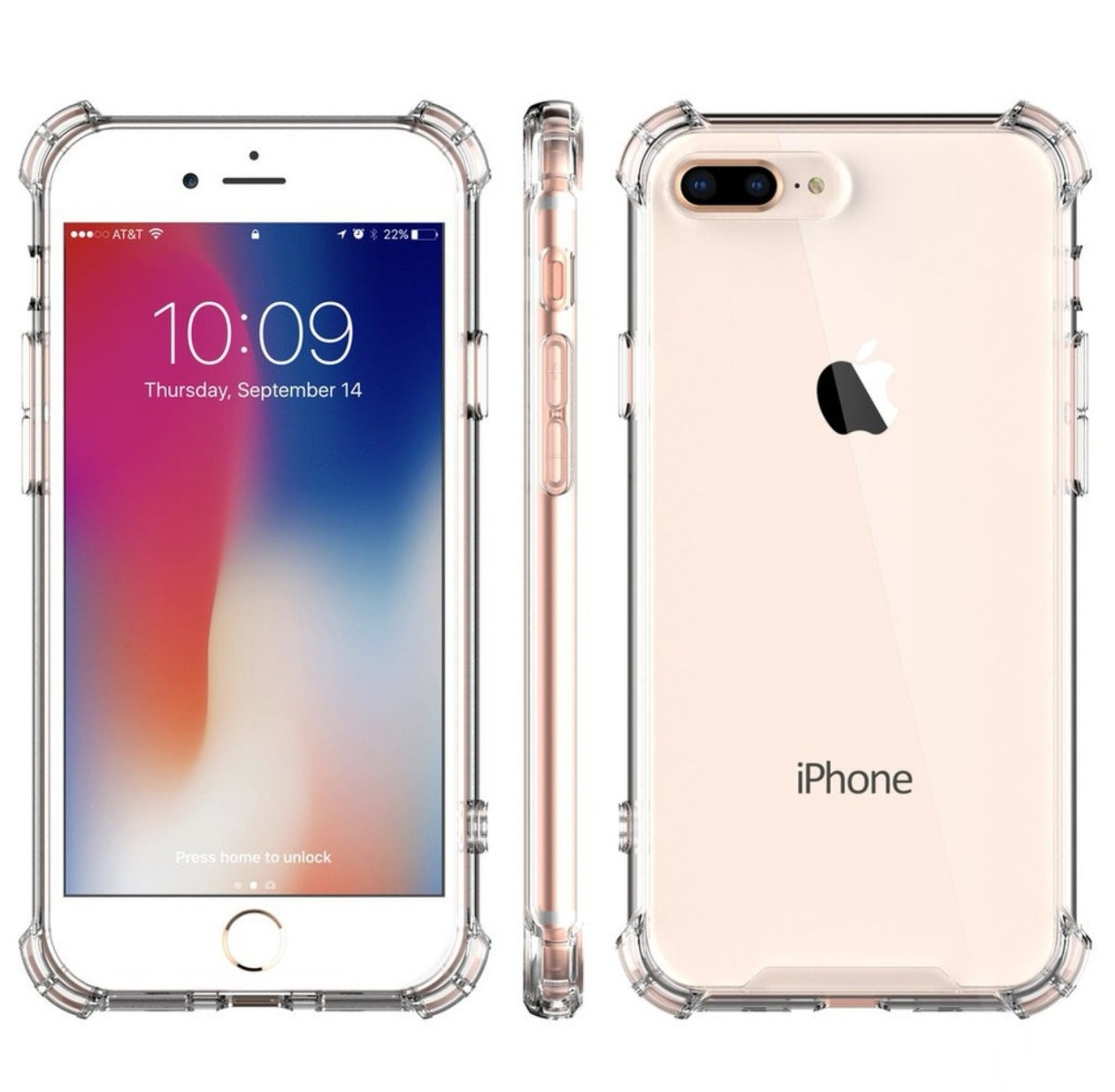 Husa iPhone 7+/8+ ,Antisoc din Silicon Transparent